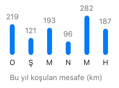 2019 Ocak-Mayıs koşu grafiğim